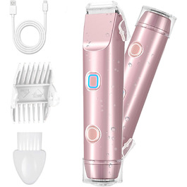 Електричний жіночий гоління з двома головками, триммер для тіла, бікіні, водонепроникний IPX7, для подорожей