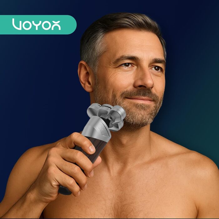 Електричний чоловічий бритва VOYOR TX500 5D з LED дисплеєм та бездротовою зарядкою (150 хв)