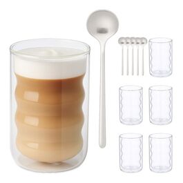 Relaxdays Latte Macchiato Glasses with Spoon