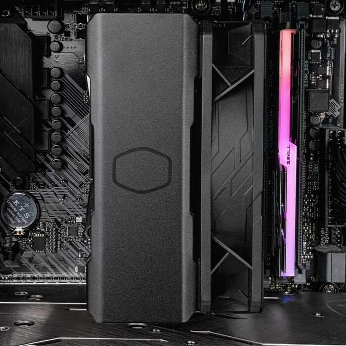 Cooler Master Hyper 212 Black - кулер для CPU з RGB підсвічуванням, LGA1700 & AM5, чорний, з 4 heatpipes