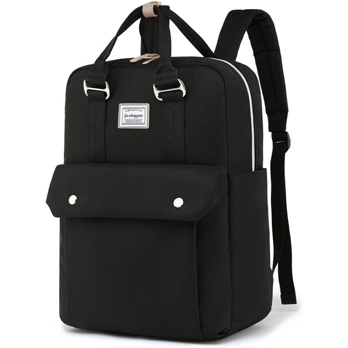Рюкзак FUXINGYAO для жінок з відділенням для ноутбука 15,6 дюймів, антикрадійний, чорний, 23L