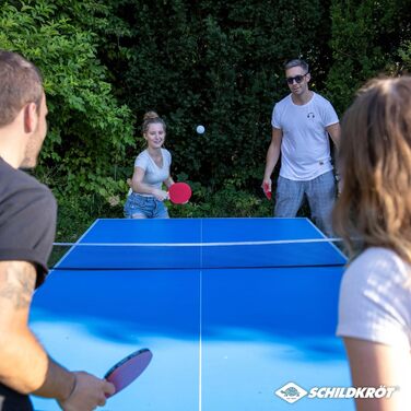 Набір для настільного тенісу Donic-Schildkröt Hobby для 4 гравців (4 ракетки, 5 м'ячів, у футлярі, хороша якість відпочинку), 788603