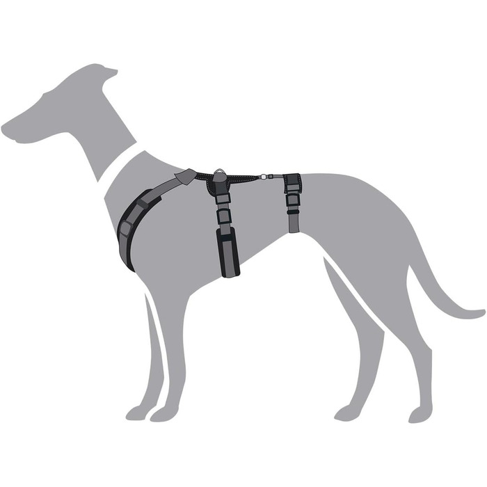 Нашийник захисний Maldon чорний/сірий, розмір M-L