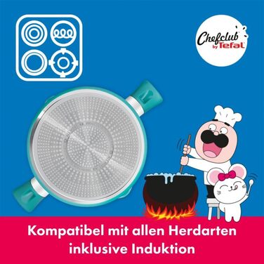 Каструля Tefal Chefclub Brat 24 см з антипригарним покриттям Titanium, індукційна, з термоіндикатором