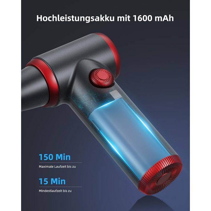 Електричний повітряний пилосос Koonie, набір для чищення CD09, з LED-підсвічуванням, для ноутбуків та ПК