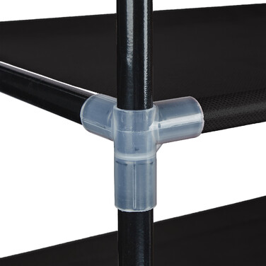 Relaxdays shoe rack with fabric shelves, 1 m