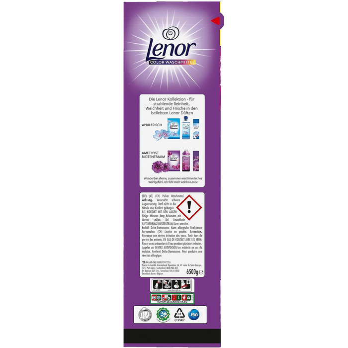 Пральний порошок Lenor Amethyst Blütentraum для пральних машин, 6.5 кг, 100 прань