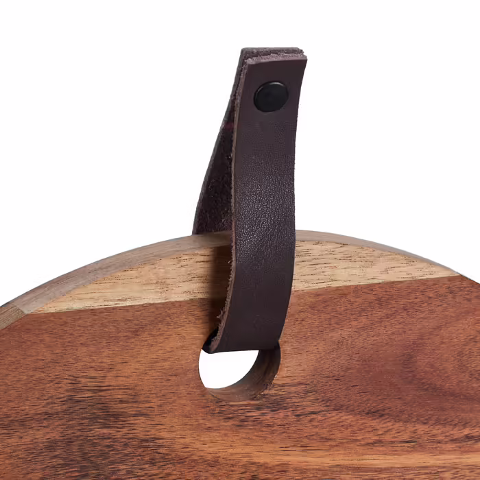 Relaxdays Round Wooden & Marble Cutting Board