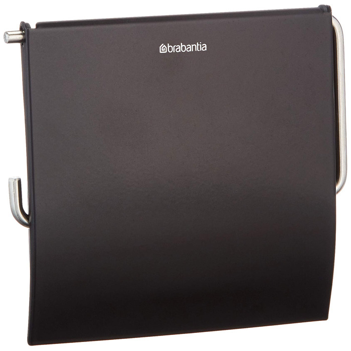 Тримач для туалетного паперу Brabantia Matt Black, настінний, матовий чорний, 30 x 20 x 10 см