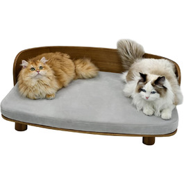 Диван для собак BinoPaw Elegantes з дерев'яним каркасом, підняте ліжко для домашніх тварин, диван для котів та собак до 20 кг, 83x57 см