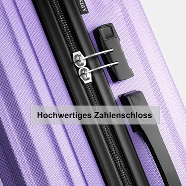 Набір валіз 3 в 1, жорсткий корпус, темно-зелений (з темно-зеленим та світло-фіолетовим)