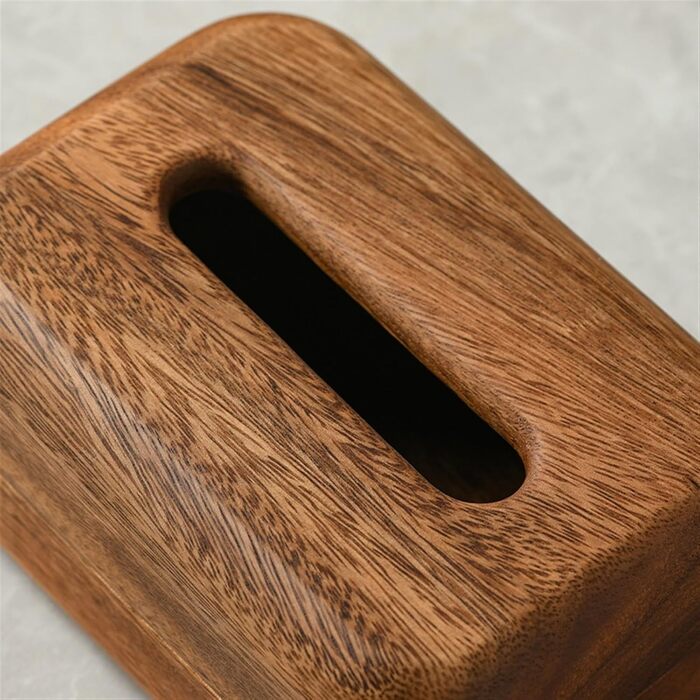 DIANXI Tissue Box Halter Walnut Bread Tissue Box, Solid Wood Living Room Desktop Paper Box, Solid Wood Napkin Box, Restaurant Tissue Box Tissue Dispenser Box