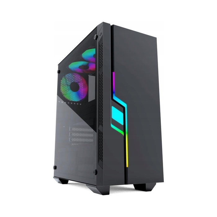 Корпус Gembird Fornax 2000 RGB Midi Tower, чорний