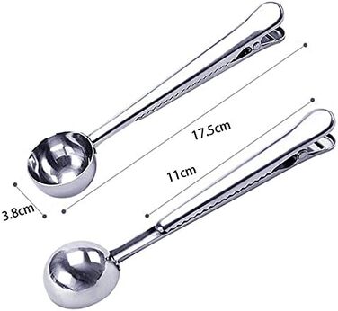 CHFYIJYHM Stackable Measuring Cups Kitchen Measuring Spoon Set Stainless Steel Teaspoon/Tablespoon Home Measuring Cups and Spoon Set (Coffee Spoon)