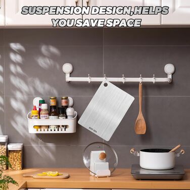 Набір з 2 титанових дощок для нарізання, нержавіюча сталь, двосторонні, харчова якість, для м'яса, овочів, фруктів