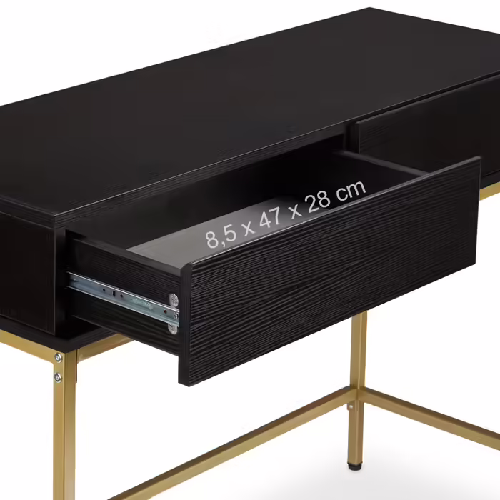 Relaxdays Console Table Gold Black