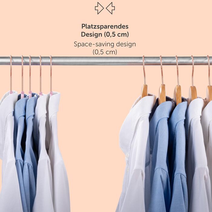 Blumtal Clothes Hangers, 50 Pieces - Velvet Clothes Hangers, 360° Swivel and Load-Bearing - Space-Saving and Non-Slip Clothes Hangers - Pink Velvet Clothes Hangers - Velvet Hangers - Pink Velvet Clothes Hangers