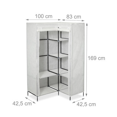 Relaxdays Fabric Corner Shelving Unit