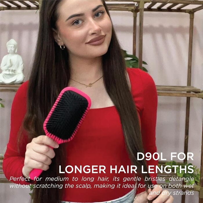 Щітка для волосся Denman D90L Tangle Tamer Ultra для довгих та густих волосся, рожева