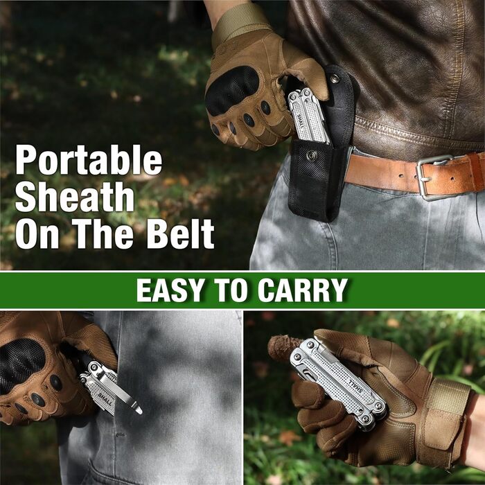 Мультитул SHALL 18-в-1: плоскогубці, викрутки, універсальний ключ для кемпінгу, риболовлі, виживання та полювання