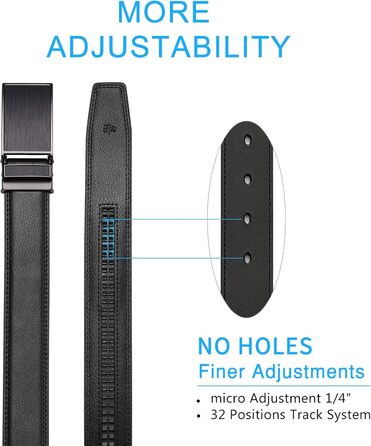 Чоловічий шкіряний ремінь SENDEFN з автоматичною пряжкою, ширина 35 мм, регульований розмір 115 см (32-38 дюймів), чорний з фактурною обробкою