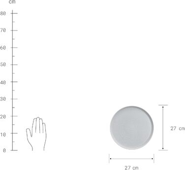 Набір посуду BUTLERS Atlantis для 4 осіб (12 предметів) | Тарілки, миски, чашки | Кераміка, сірий колір, стиль бохо, безпечно для мікрохвильовки та посудомийної машини