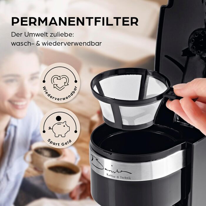 Еспресо-машина Barista Siebträger Slim: нержавіюча сталь, 20-барна помпу, термоблок, об'єм 800 мл, підігрівач чашок, чорно-срібна