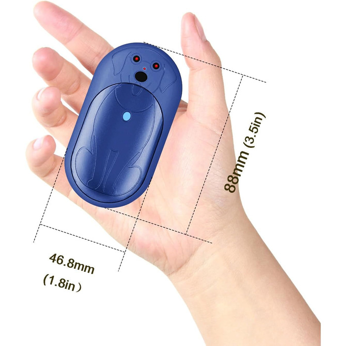 Електричні грілки для рук 6000mAh, 2 шт. Перезаряджувані кишенькові грілки, акумуляторні, USB-C, 3 режими нагріву, подарунок для жінок, чоловіків, дітей, катання на лижах, піших прогулянок (Блакитний)