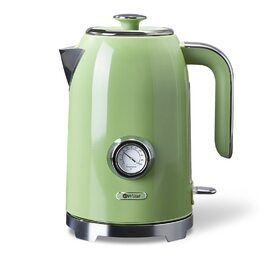 Набір чайник та тостер Retro Green, 1.7L, 2200W, нержавіюча сталь, з регулюванням температури