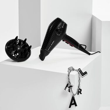 Випрямляч для волосся Rowenta x Karl Lagerfeld SF467L K/Pro Stylist з кератиновим покриттям та іонізацією, чорно-червоний