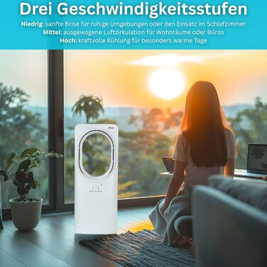 Турбовентилятор Zilan з пультом керування: Aircooler, охолоджувач повітря, підлоговий вентилятор-колона, тихий, енергоефективний, з осциляцією