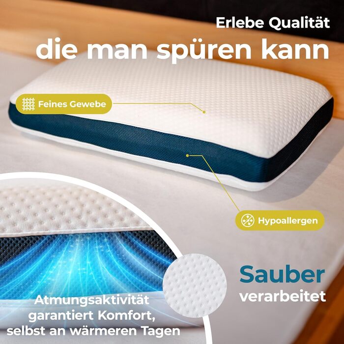 ALFA Sleep Orthopedic Pillow [The Flow Pillow] Ergonomic Neck Pillow made of Memory Foam, Reversible Pillow, Pillow, Side Sleeper Pillow & Back Sleeper Pillow