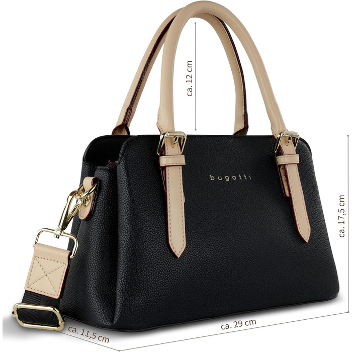 Сумка жіноча Bugatti Ella чорна, маленька сумка через плече для жінок