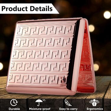 Металеве етажерка для сигарет 84 мм, 3.34 дюйма, для King Size, 14 шт, захист RFID-картки (King Size 20 шт, Labyrinth Pink)