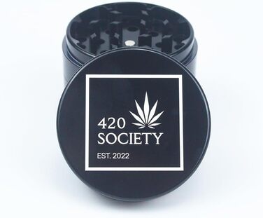 Керамічний гріндер 420 Society Premium, 4 частини, антипригарний, 62 мм, чорний, подрібнювач для спецій і трав
