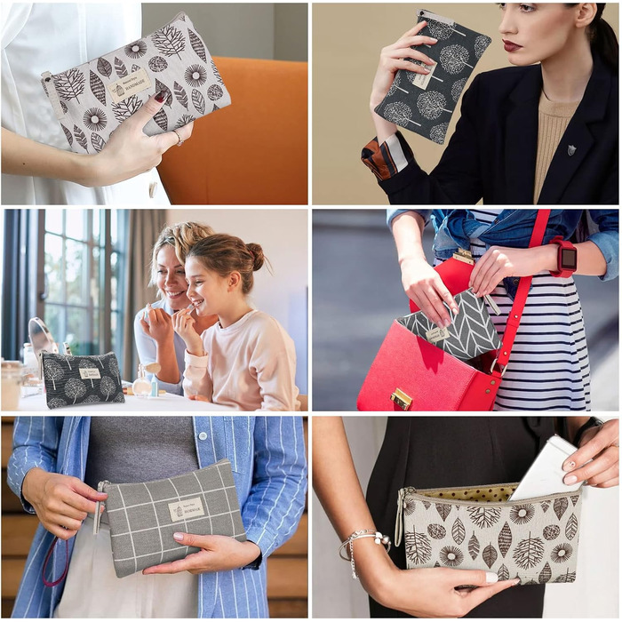 Косметичка для подорожей Czemo (4 шт.) з тканини, водонепроникна, з монетницею, для жінок