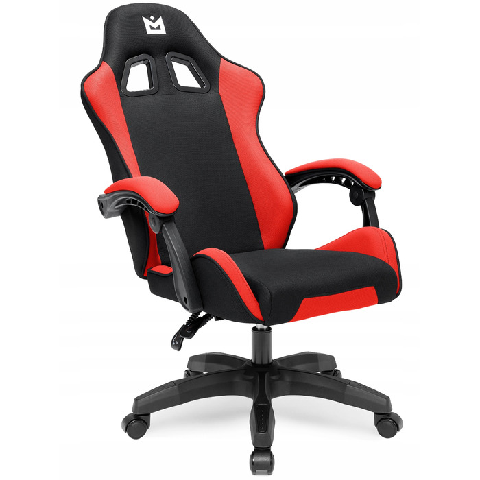 Ігрове крісло IMBA seat Strider, тканина, чорно-червоне