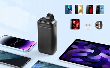 Потужний павербанк 50000mAh з дисплеєм, 2xUSB-C, 22.5W