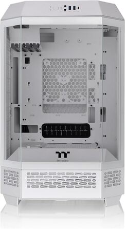 Корпус ПК Thermaltake The Tower 300 Snow (Білий) Micro Tower, Micro-ATX/mini-ITX, вертикальний дизайн, 3x Tempered Glass, 2x140mm PWM вентилятори, підтримка радіатора до 420mm, опціональний кріплення для стійки