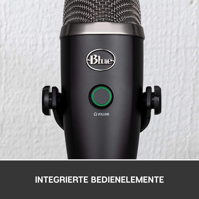 Blue Yeti Nano – Преміум USB-мікрофон для запису, стрімінгу, геймінгу та подкастів (PC/Mac). З Blue VO!CE, кардіоїдна та всеспрямована характеристика, чорний