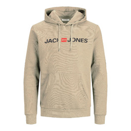 Чоловічий худі Jack & Jones Reg Fit з каптуром та кишенею, бежевий (Crockery), розмір XL
