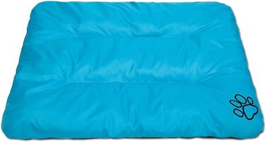 Килимок для собак, лежанка для собак великих, середніх та малих порід - вологостійкий, м'який, з піною, для вулиці та дому - 90x60x8 см, блакитний