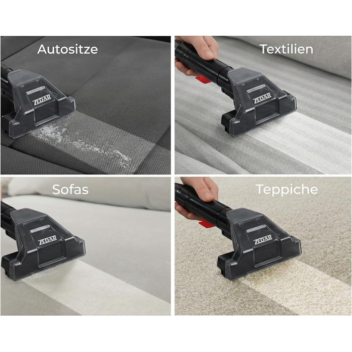 Zedar C600-750W: компактний миючий пилосос для килимів, меблів та авто