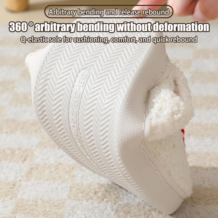 Тапочки жіночі плюшеві з малюнком оленя, теплі, антиковзні, 40/41 EU