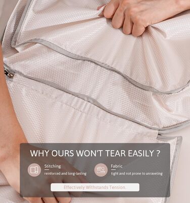 Набір кубиків-органайзерів для валізи Meowoo (5шт) - кубики-компресори для подорожей (XL, L, 2xM)