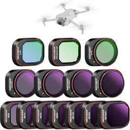 Набір фільтрів NEEWER ND&CPL для DJI Mini 4 Pro: 6 шт. (ND8, ND16, ND32, ND64, ND128, CPL) з ультратонким рамкою. Фільтри для дрона з HD склом, комплект