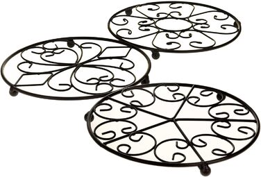 SIDCO Pot or Pan Trivets 3 x Round Table Protector Country House