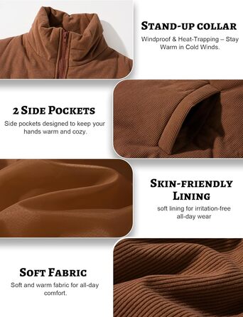 Жіноча тепла жилетка FEOYA на осінь/зиму з коміром-стійкою, без рукавів, коричневого кольору (XL)