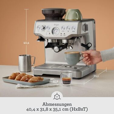 Sage - The Barista Express - Fully Automatic Coffee Machine with Manual Milk Frother - Brushed Stainless Steel