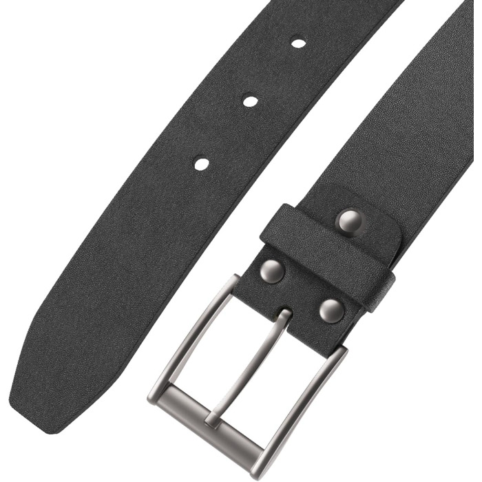 Чоловічий шкіряний ремінь H&H чорного кольору, ширина 38 мм, регульований, для штанів, джинсів, костюма